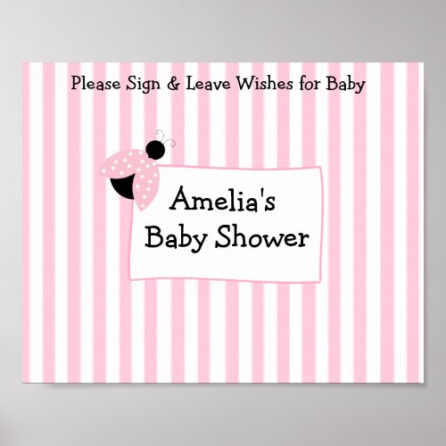 Personalized Poster Keepsake for Pink Baby Shower
