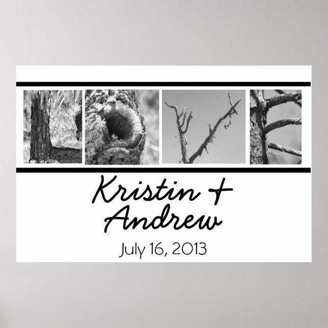 Personalized Poster Unique Wedding Gift (Front)