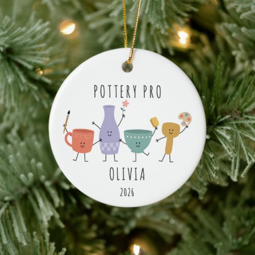 Personalized Pottery Pro Christmas Ornament