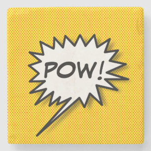 Personalized POW! Comic  Stone Coaster