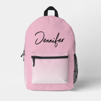 Personalized Powder Pink Backpack with Custom Name