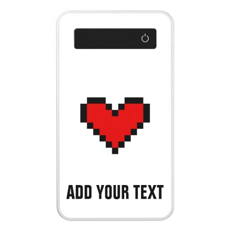 Personalized Power Bank Phone Charger With Heart