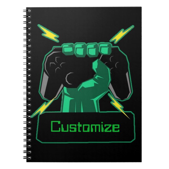 Personalized Power Gamer Notebook (Front)
