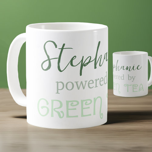 Personalized Powered by Green Tea Mug