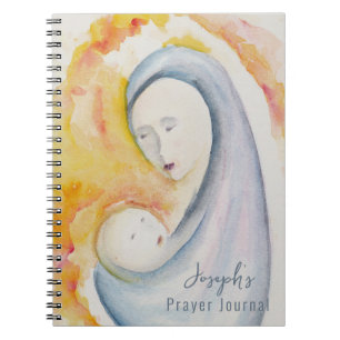 Personalized Prayer Journal Madonna and Child Art