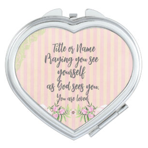 Personalized Prayer Quote compact mirror