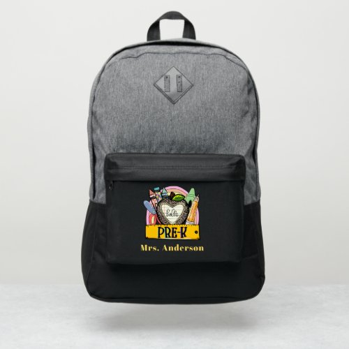 Personalized Pre K Teacher Port Authority Backpack