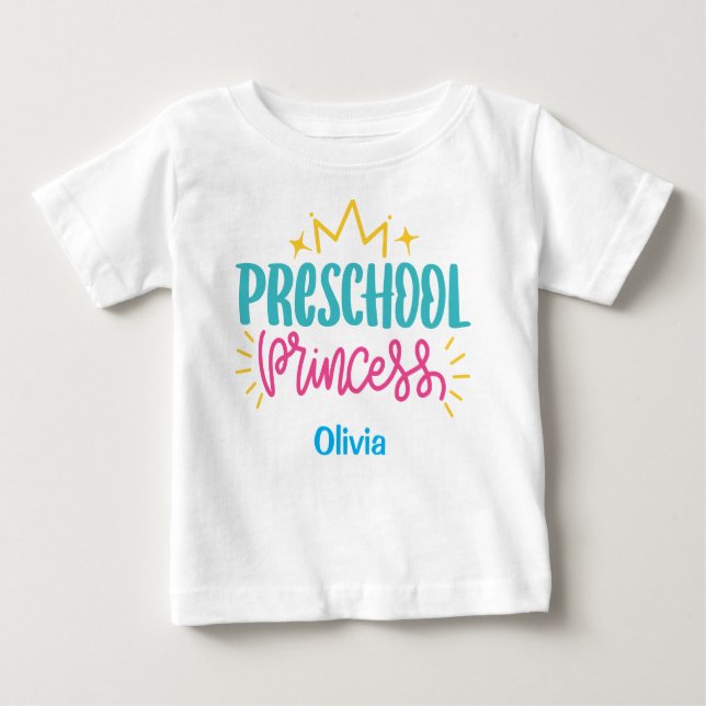 Personalized Pre-School Princess T-shirt (Front)