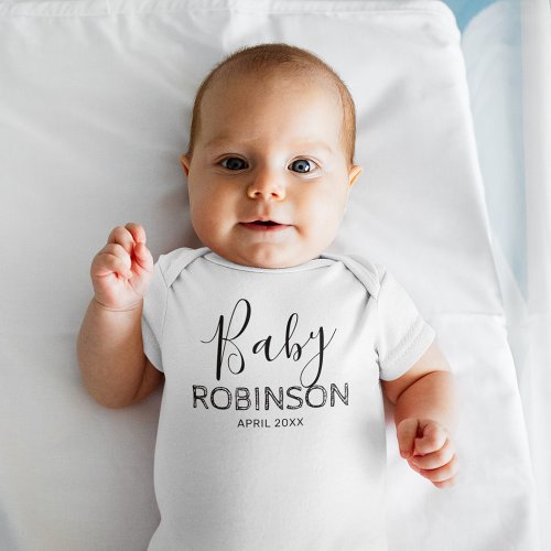 Personalized Pregnancy Announcement Baby Bodysuit