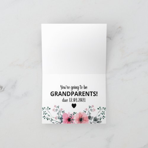 Personalized Pregnancy Announcement Grandparents