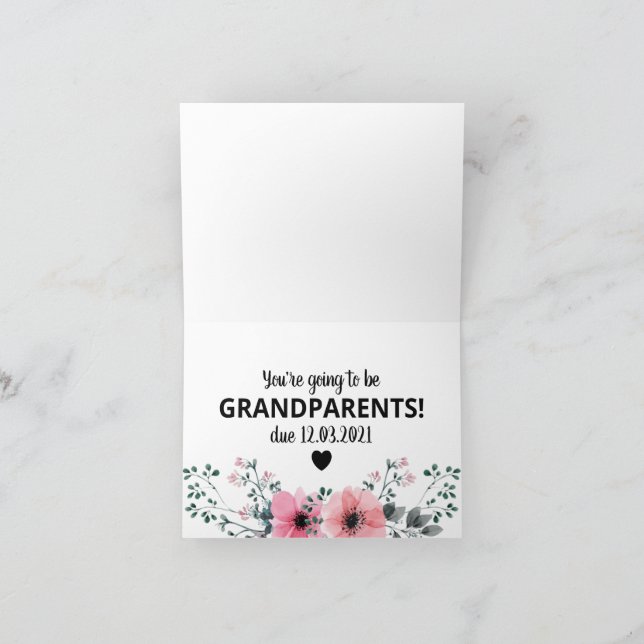 Personalized Pregnancy Announcement Grandparents (Inside)