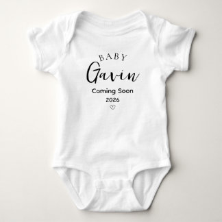 Personalized Pregnancy Reveal Announcement Baby Bodysuit