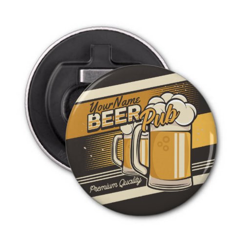 Personalized Premium Cold Beer Mug Pub Bar  Bottle Opener