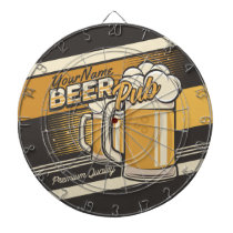 Personalized Premium Cold Beer Mug Pub Bar  Dart Board