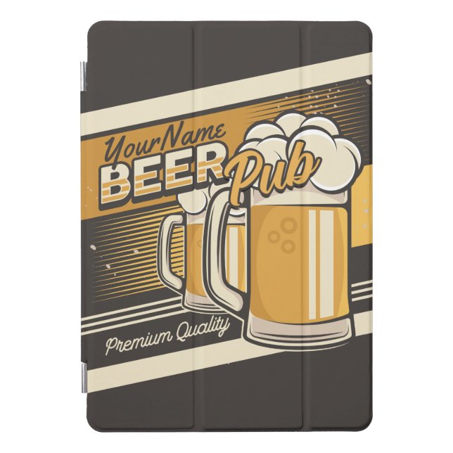 Personalized Premium Cold Beer Mug Pub Bar  iPad Pro Cover (Front)