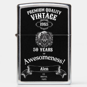 Personalized Premium Quality Vintage Birthday Zippo Lighter