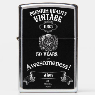 Personalized Premium Quality Vintage Birthday Zippo Lighter