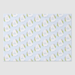 Personalized Preppy Floral Easter Egg Tissue Paper
