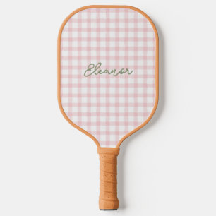 Personalized Preppy Gingham Pickleball Paddle
