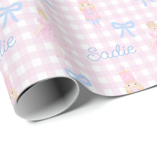 Personalized Preppy Nutcracker Custom Name Wrapping Paper