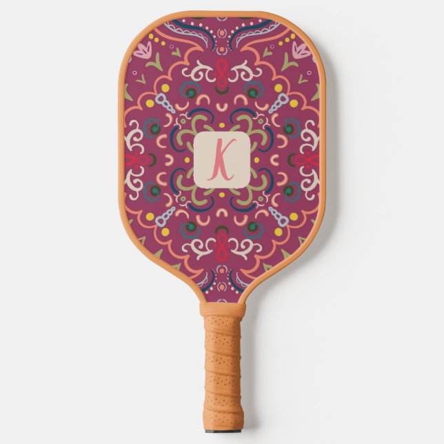 Personalized Preppy Retro Pickleball Paddle (Front)