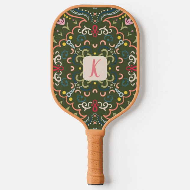 Personalized Preppy Retro Pickleball Paddle (Front)