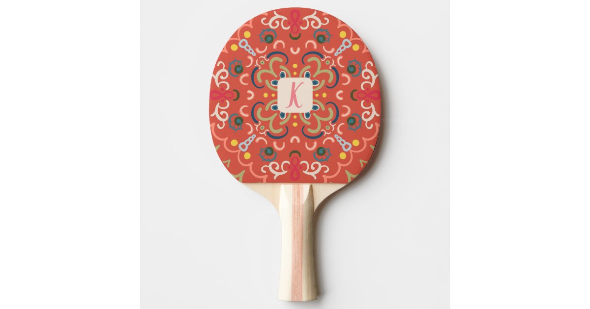 Personalized Preppy Retro Ping Pong Paddle | Zazzle