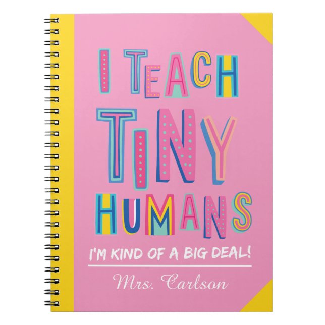 Personalized Preschool Teacher Appreciation Gifts Notebook (Front)