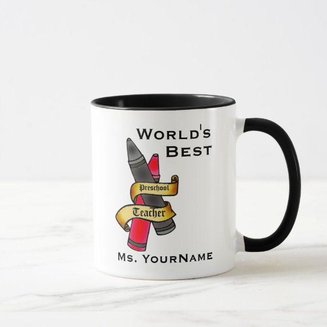 Personalized Preschool Teacher Mug (Right)
