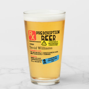 Personalized Prescription Beer Glass