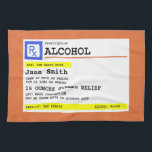 Personalized Prescription Humorous Alcohol     Kitchen Towel<br><div class="desc">Customize this prescription alcohol kitchen towel with any patient name.</div>