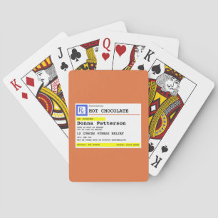 Personalized Prescription Humorous Hot Chocolate Poker Cards