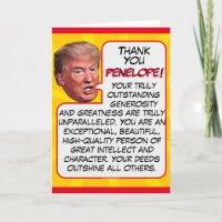 Personalized President Donald Trump Thank You