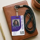 Personalized Press Pass Photo ID Modern Minimal