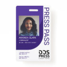 Personalized Press Pass Photo ID Modern Minimal
