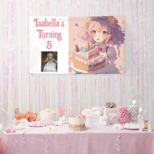 Personalized Pretty Anime Girl Banner