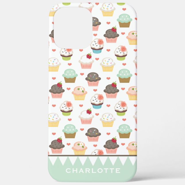 Personalized Pretty Cupcake Case-Mate iPhone Case (Back)