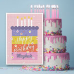 Personalized Pretty Happy Birthday  Card<br><div class="desc">Give her a personalized card that shows you care.</div>