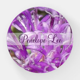 Personalized Pretty Lavender Wild Flowers Paperweight