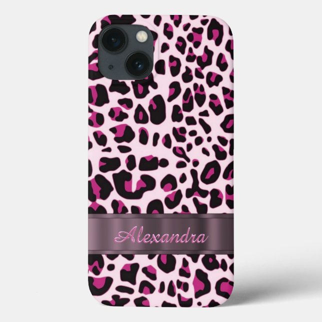 Personalized pretty leopard animal print Case-Mate iPhone case (Back)