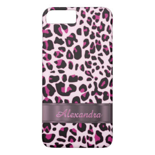 Personalized pretty leopard animal print iPhone 8 plus/7 plus case