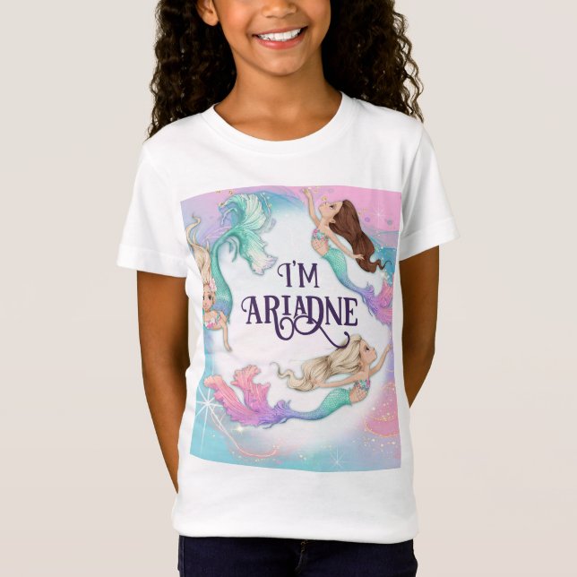 Personalized Pretty Little Mermaids T-Shirt  (Front)