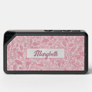 Personalized Pretty Pink Boho Floral Bluetooth Speaker