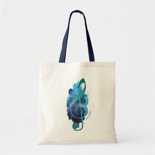 Personalized Pretty Teal Treble Clef Music Tote Bag