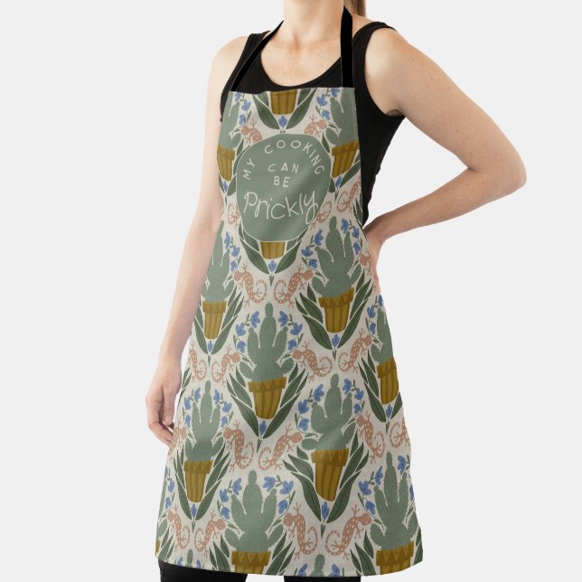 Personalized Prickly Cactus All-Over Print Apron (Insitu)