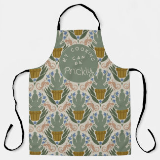 Personalized Prickly Cactus All-Over Print Apron