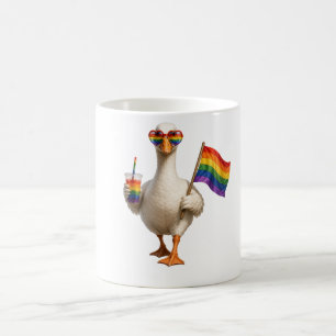 Personalized Pride Goose   Custom Text   LGBT  Coffee Mug