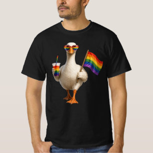 Personalized Pride Goose Custom Text LGBT T-Shirt
