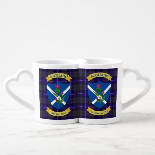 Personalized Pride of Scotland Tartan Coffee Mug Set