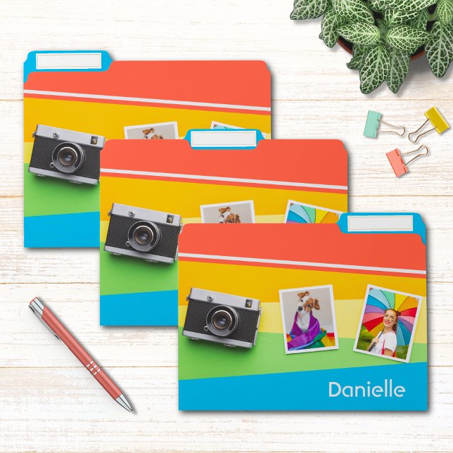 Personalized Pride Photo Custom Name File Folder (Creator Uploaded)